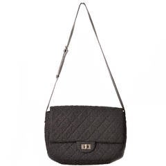 Chanel Easy Tweed Jumbo Crossbody Messenger Bag