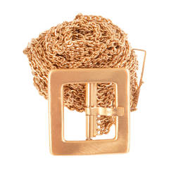 Chanel Gold Tone Chain Mesh Waist Belt