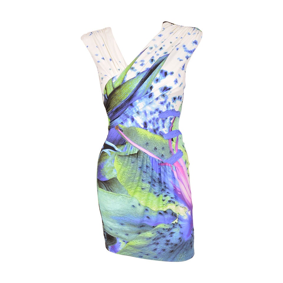 Roberto Cavalli Printed Sleeveless Dres For Sale