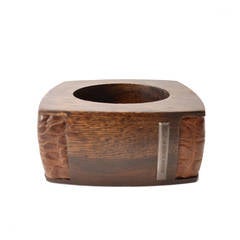 Burberry Leather and Wood Square Bangle