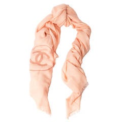 Chanel Cashmere Scarf - 52 For Sale on 1stDibs