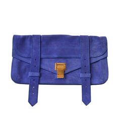 Proenza Schouler Cobalt Blute PS1 Suede Clutch