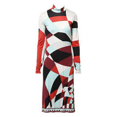 Emilio Pucci Silk Long Sleeved Dress