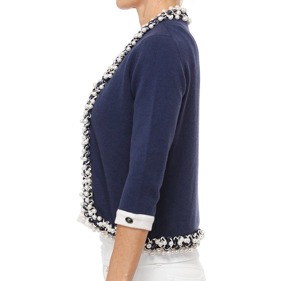 cardigan with pearls