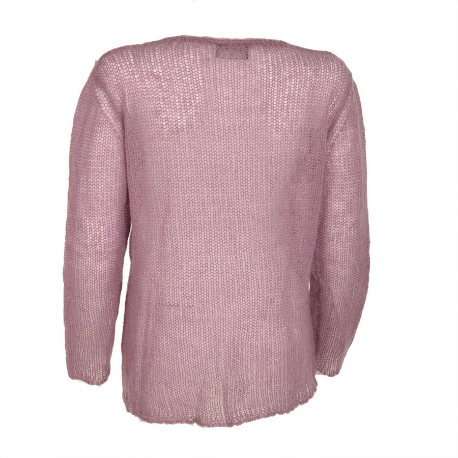 Women's Chanel Lilac Mohair Sweater For Sale