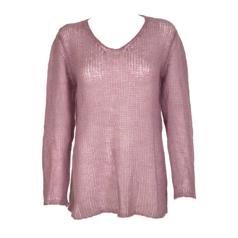 Chanel Lilac Mohair Sweater For Sale