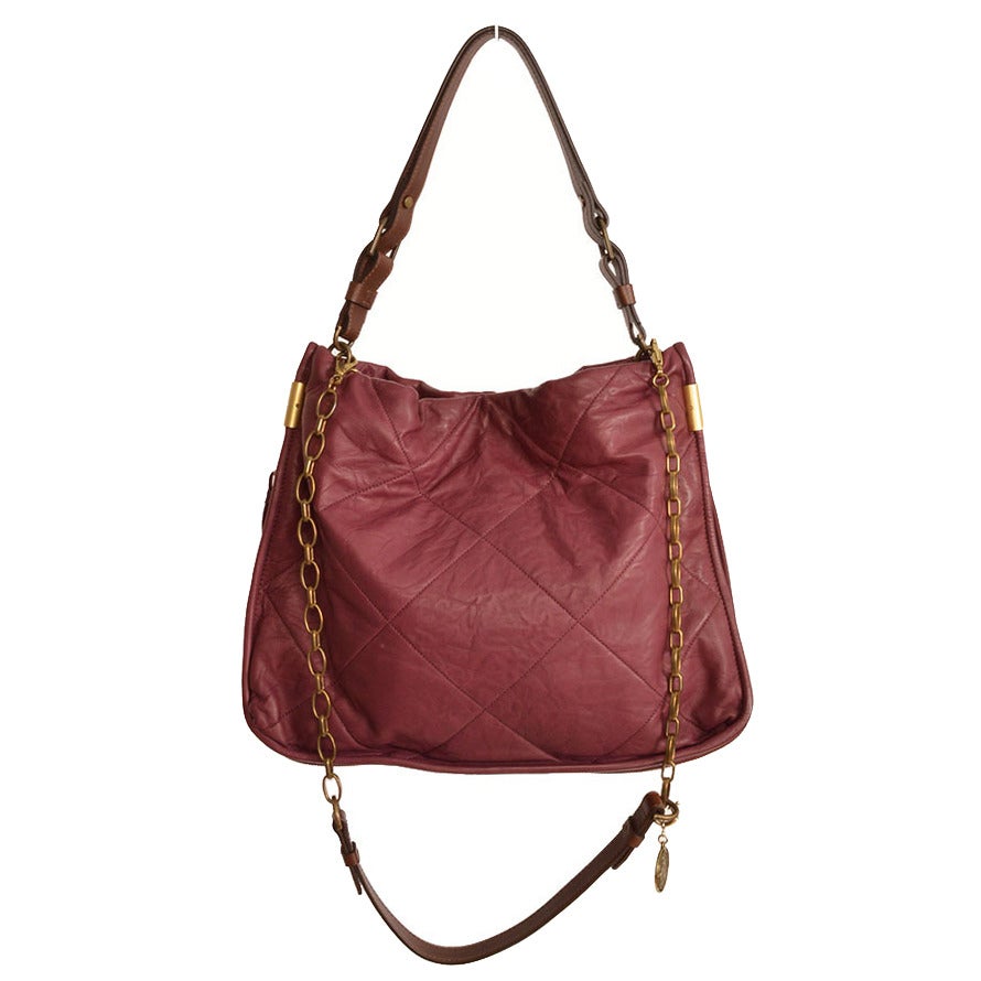 Lanvin Burgundy Amalia Crossbody Bag