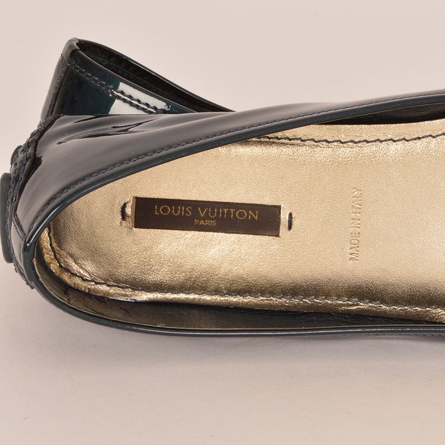 Louis Vuitton Green Patent Flats With Bow 2