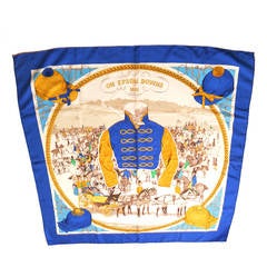 Hermes Silk Scarf - "On Epsom Downs 1836" by Philippe LeDoux