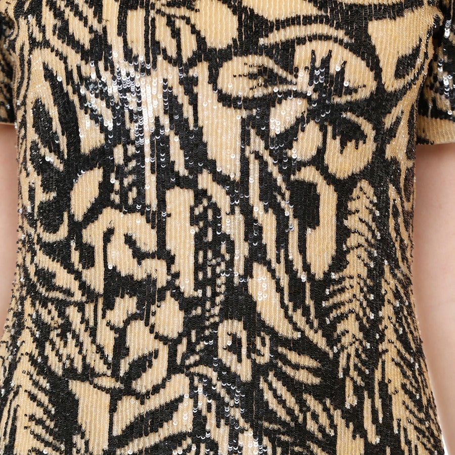 Bill Blass 90s Sequin Cocktail Dress 4