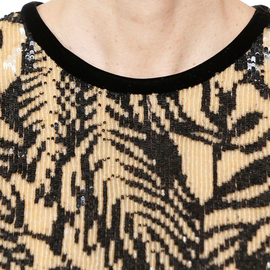 Bill Blass 90s Sequin Cocktail Dress 3