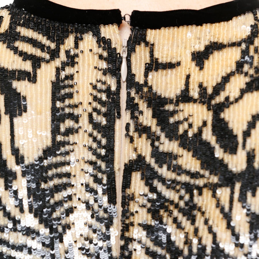 Bill Blass 90s Sequin Cocktail Dress 5