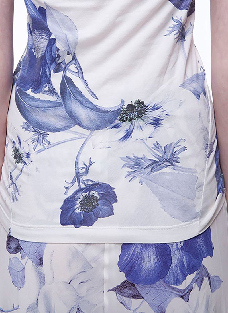 Roberto Cavalli Floral Silk Skirt & Top For Sale 1