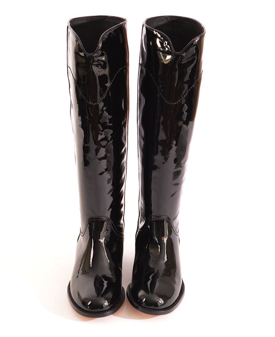 chanel riding boots