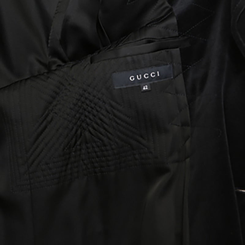 Tom Ford for Gucci Black Velvet Trench Coat 3