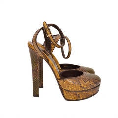 Gucci New Huston Python Platform Pumps