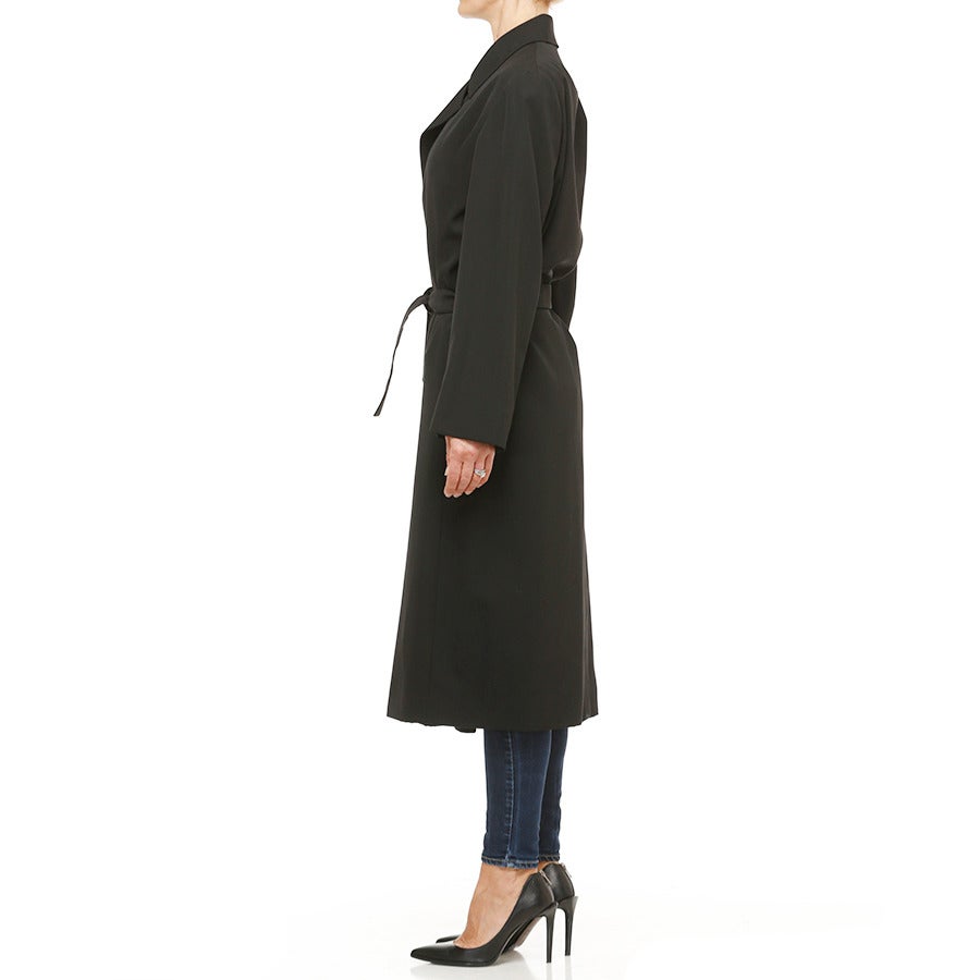 Chanel Black Trench Coat For Sale at 1stDibs
