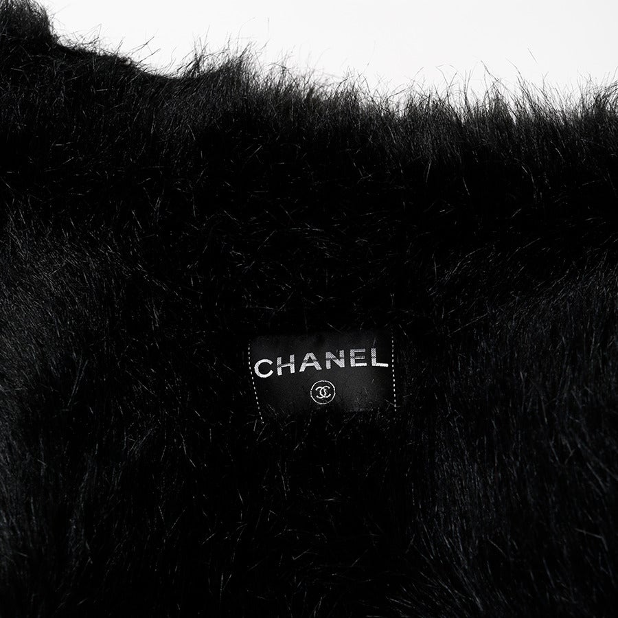 chanel faux fur jacket