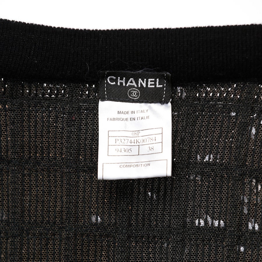 Chanel Cashmere Cardigan with Sequins For Sale 5