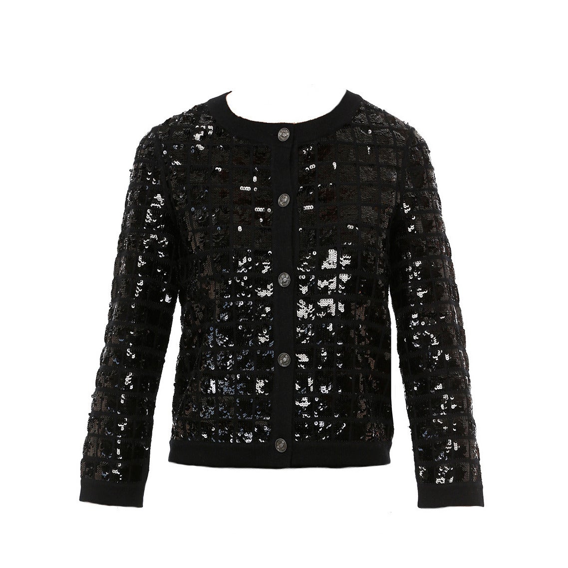 Chanel Cashmere Cardigan with Sequins For Sale
