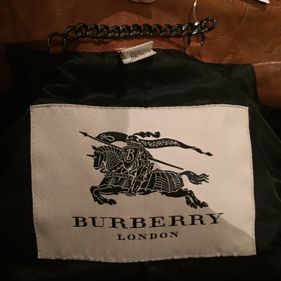 Burberry Leather Jacket at 1stDibs