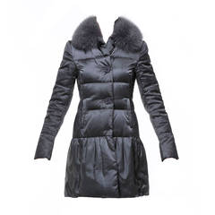 Prada Puffer Coat with Fox Fur Collar