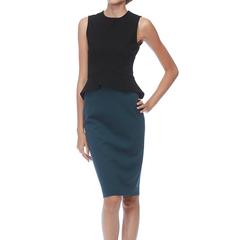 Stella McCartney Two-Tone Stretch-Jersey Peplum Dress