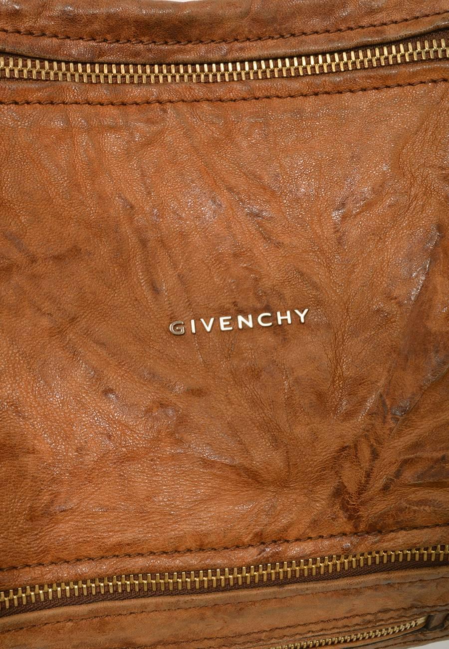 Givenchy Brown Leather Pandora Bag In Good Condition In Toronto, Ontario