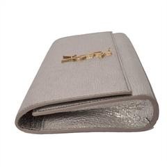 YSL, Yves Saint Laurent Cassandre Metallic Logo Clutch Bag