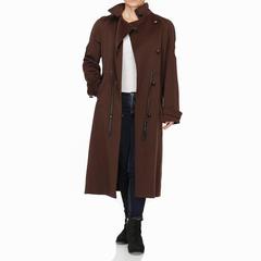 YSL, Yves Saint Laurent Brown Wool Long Coat