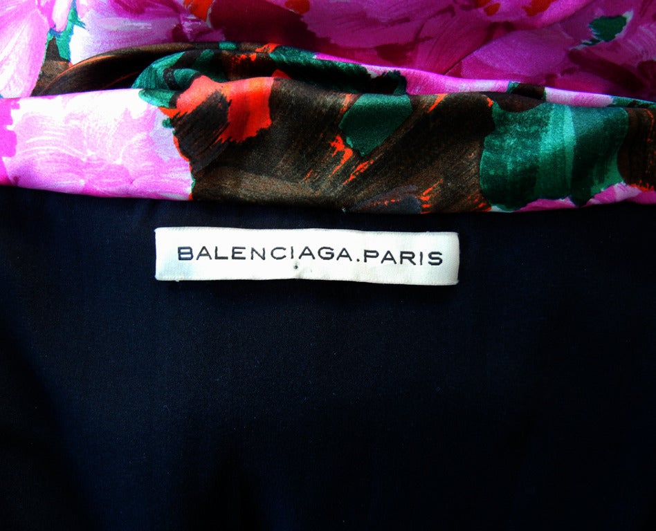 Stunning Balenciaga 2008 Collection by Ghesquiere Iconic Floral Pattern Gown 1