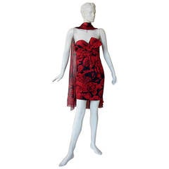 Classic Iconic Christian Dior Cocktail Dress w/Matching Wrap