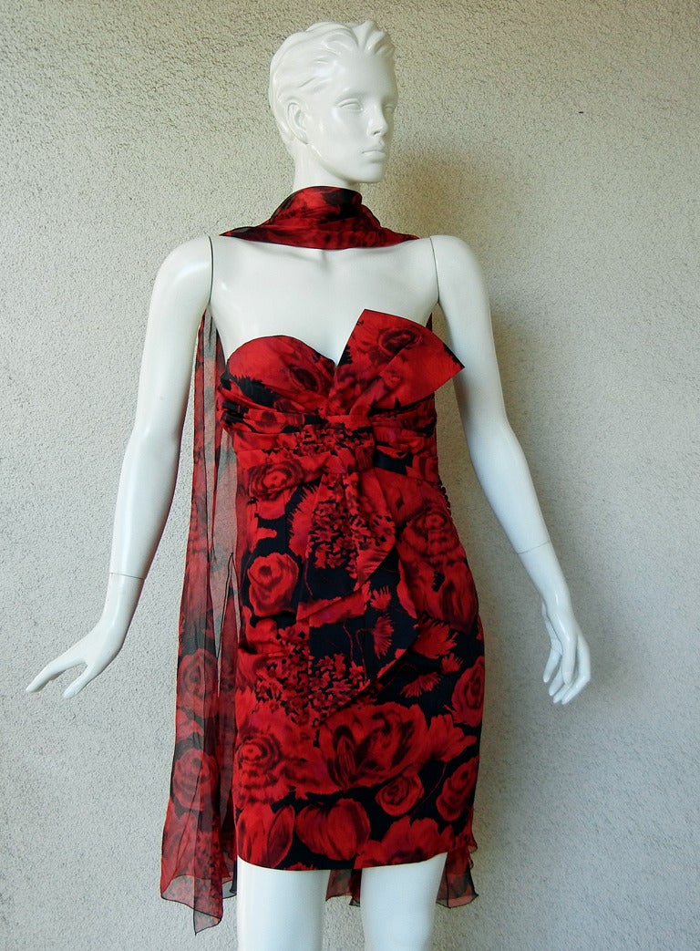 Women's Classic Iconic Christian Dior Cocktail Dress w/Matching Wrap
