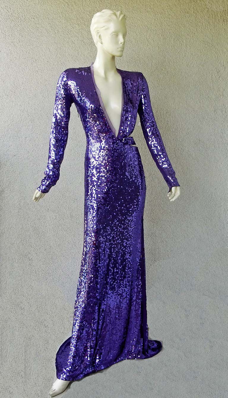 Pilar Rossi Couture Violet evening gown at 1stDibs | pilar rossi ...