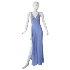 Lovely Lilac Versace "Alice in Wonderland" Silk Gown 5