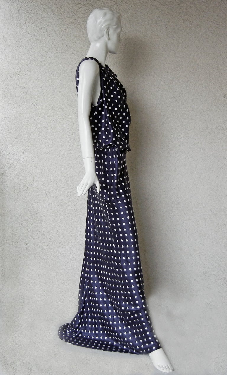 Lanvin Elegantes 1930 inspiriertes Polkadot-Abendkleid, getragen von Michelle Obama im Zustand „Hervorragend“ im Angebot in Los Angeles, CA