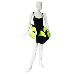 Rare 1990's Thierry Mugler Two-Tone Sculptural Petal Dress 6