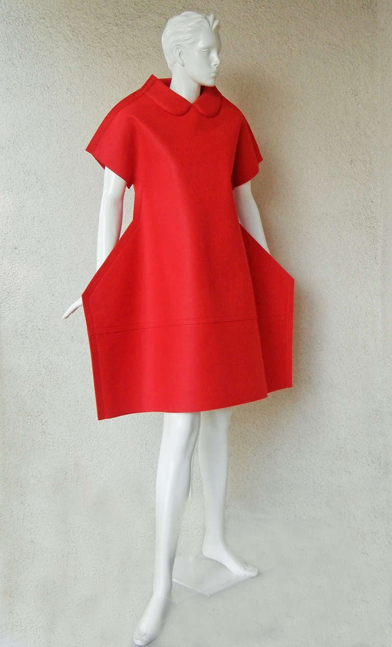 Women's Comme des Garcons Tri-dimensional Flat Coat Dress