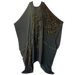 Emilio Pucci Asian Inspired Embroidered Beaded Silk Dress Caftan 12
