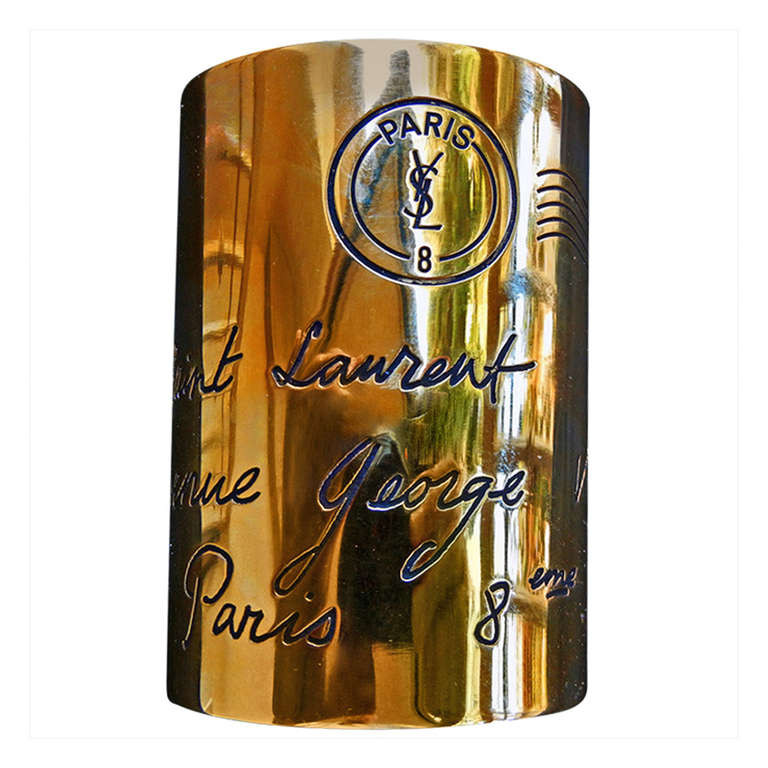 New in Box Yves Saint Laurent Postcard from Paris Cuff Bracelet at 1stDibs