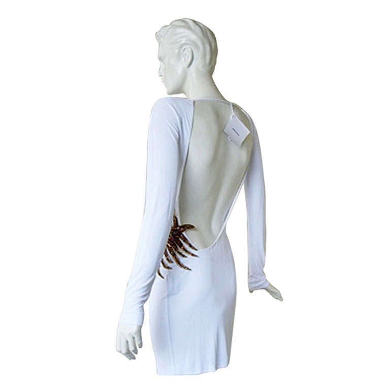 Emilio Pucci "Stop Traffic" Very Sexy White Jeweled Evening Dress  New! For Sale