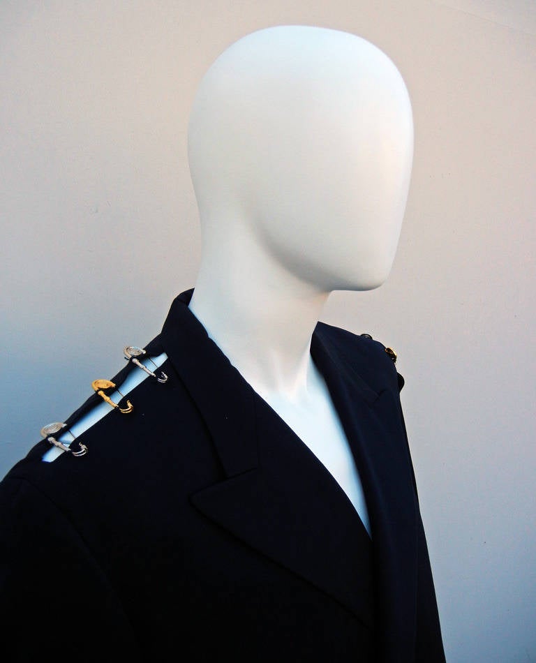 Rare Iconic 1994 Gianni Versace Men's Safety Pin Suit 2