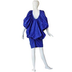 Tom Ford Paraschute Cobalt Blue Taffeta Silk Evening Dress 2