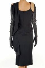 Martin Margiela Silk and Lambkin Leather Glove Dress Rare  New!