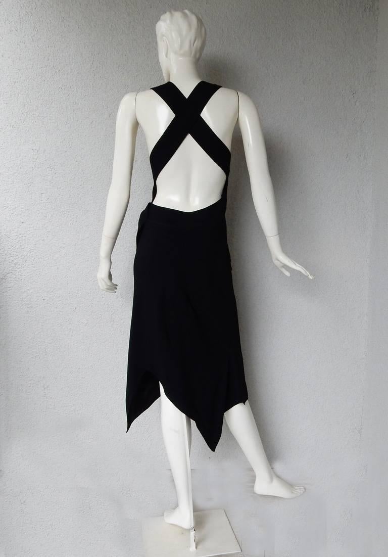 Circa 2000 Christian Dior by Galliano Iconic Asymmetric Logo Zipper Dress In Excellent Condition In Los Angeles, CA