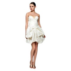 Alexander McQueen 2008 Pre-Death Draped Silk Organza Party Pouf Dress - New