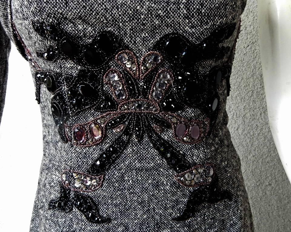 Black Christian Dior by John Galliano 60 Years of Fashion Celebration Runway Dress