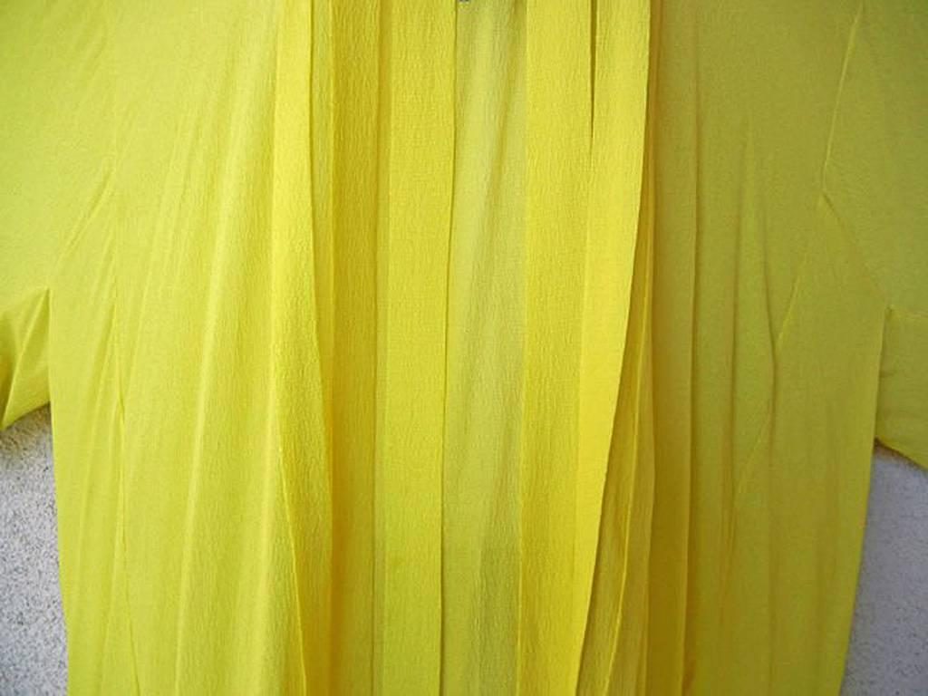 Women's Oscar de la Renta Sunshine Yellow Beaded Tunic Caftan Dress new