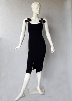 Dolce & Gabbana Melania's Lil Black Jeweled Evening Cocktail dress