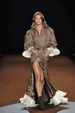 Zang Toi "The Huntress" Hallo Mode Start-und Landebahn Seide Kleid Mantel NWT